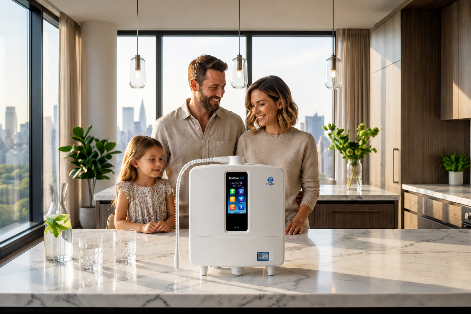 Countertop water ionizer system